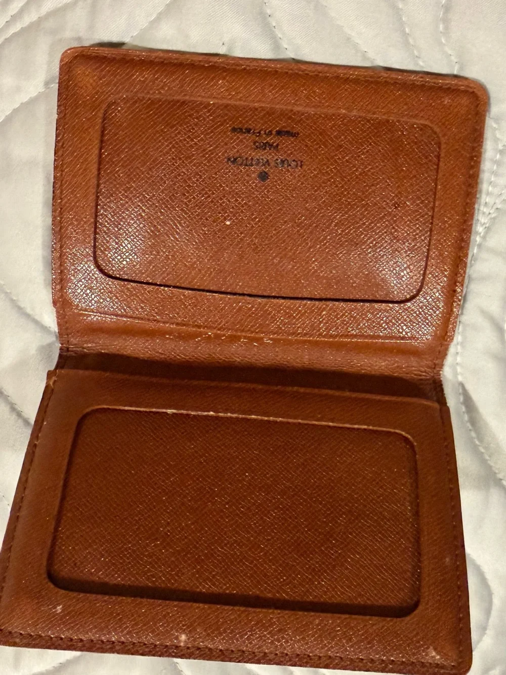 Louis Vuitton Brown Leather Card Case Wallet